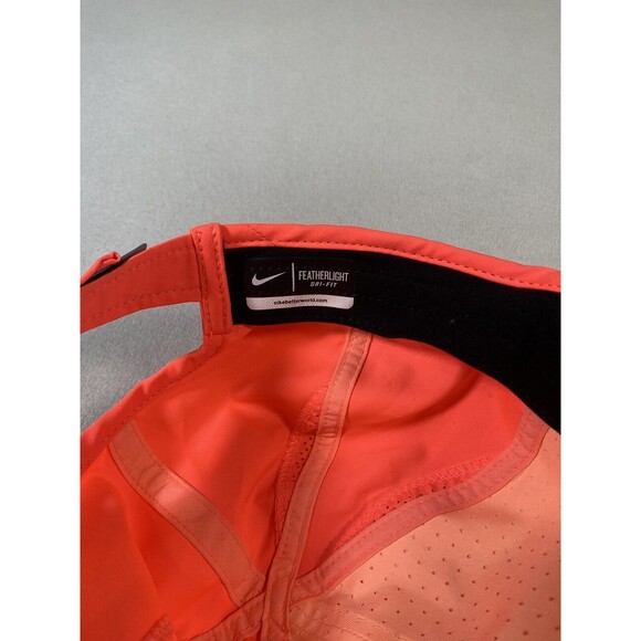 Nike Kids Featherlight Hat Neon Orange Hat Cap Adjustable - Picture 7 of 7